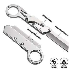 Coltello Pieghevole Compatto in Acciaio Inossidabile Leggero con Lama Affilata, Design Resistente, Impugnatura a Due Mani per Attrezzi da Sopravvivenza all'Aperto - Product Image 2