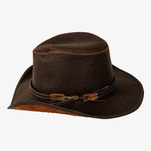 Sombrero de Vaquero de Cuero Genuino de Alta Calidad para Hombre, Estilo Retro, para Montar a Caballo, Venta al por Mayor Directa de Fábrica, MOQ Bajo, a Granel - Product Image 2