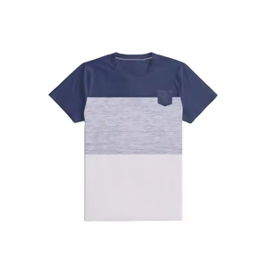 เสื้อยืดผู้ชายผ้าฝ้าย 100% ระบายอากาศดี มีกระเป๋าหน้า ขายส่งสำหรับฤดูร้อน - Product Image 1
