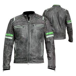 Blouson de moto élégant pour homme en cuir véritable à manches longues, nouveau design, haute qualité, style très populaire, collection automne 2026 - Product Image 6
