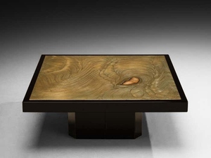 Unique Design coffee <b>table</b> luxury brass cocktail <b>table</b> Belgian midcentury center <b>table</b> resin agate stone inlay <b>table</b> - Product Image 6