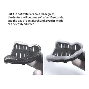 Bandejas de Impresión Dental Termoplásticas Moldeables para Dentistas, Molde para Dentadura Completa, Soporte Manual para Mandíbula Edéntula con 3 Ranuras - Product Image 2