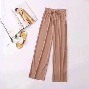New Arrival Women's Winter Solid Color Flat Regular Fit 100% Cotton <b>Waterproof</b> Windproof Eco-Friendly Quick Dry Pants <b>Trousers</b> - Product Image 2