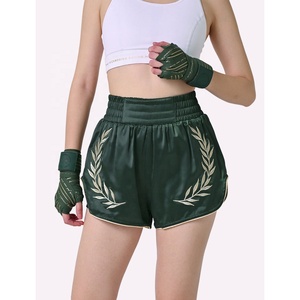 กางเกงมวยไทยผู้หญิงรุ่นใหม่ปี 2026 ผลิตจากโพลีเอสเตอร์ 100% ปรับแต่งด้านหน้าได้ ชุดฝึกซ้อม MMA บริการ OEM ระบายอากาศได้ดี - Product Image 1