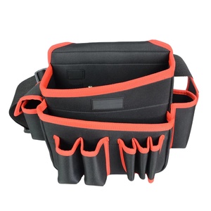Black And Red Tool Bag With Multiple Pockets And Adjustable Strap For Tools Storage And Organization 2026 - Product Image 1