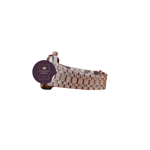 Montre de luxe antique à mouvement quartz Hip Hop, entièrement sertie de moissanite VVS et de diamants taille ronde en or blanc, pour homme - Product Image 4