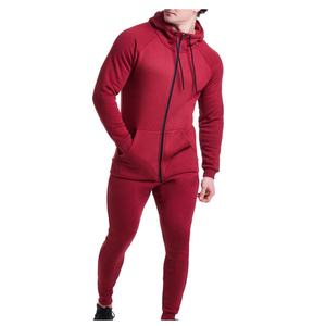 เสื้อฮู้ดแขนยาวสีพื้นลำลองชุดกีฬาฤดูหนาวชุดวิ่งออกกำลังกายชุดวอร์มผู้ชายผ้าฝ้าย 100% - Product Image 1