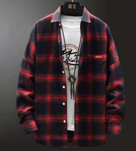 Chemise décontractée pour homme en coton 100% écologique, anti-plis, respirante, tricotée, haute qualité, vente en gros - Product Image 4