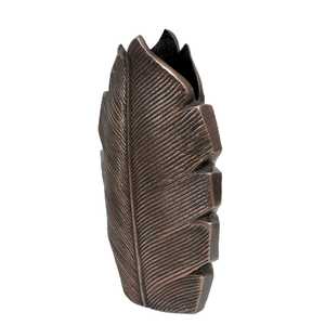 Vase en laiton classique en forme de plume dorée, hauteur 29 cm, décoration de table faite à la main, style bohème - Product Image 4