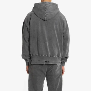<b>Mens</b> Premium Acid Wash Zip Up Hoodie 100% Cotton Soft Fleece Casual Sports Streetwear Hooded <b>Sweatshirt</b> Wholesale Factory - Product Image 6