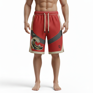 Échantillon Gratuit - Short de Basketball Respirant en Maille pour Homme avec Logo Personnalisé par Sublimation - Confortable et Idéal pour le Baseball - Product Image 1