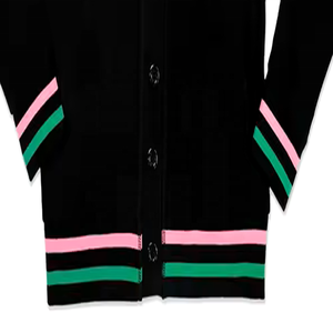 Pull cardigan tricoté à manches longues College University - Product Image 4