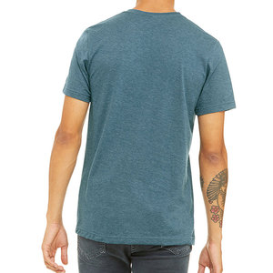 เสื้อยืดคอกลมแขนสั้นผู้ชายผ้าฝ้ายแท้ 100% แบบสั่งทำ OEM สีทูโทน สวมใส่สบาย ระบายอากาศได้ดี แห้งเร็ว ทรงปกติ เหมาะสำหรับออกกำลังกาย - Product Image 6