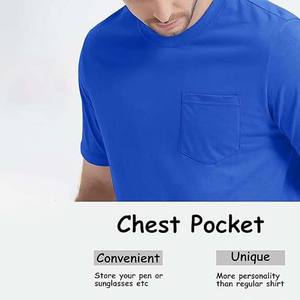 Camisetas Personalizadas para Hombre, Manga Corta, Cuello Redondo, Corte Regular, con Bolsillo, Mezcla de Poliéster/Algodón, Antiarrugas, Secado Rápido, Estilo Casual de Verano - Product Image 4