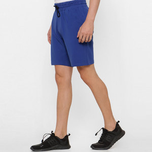 Pantalones cortos Bermuda de algodón azul para hombre, con cordón en la cintura y bolsillos, estilo casual. - Product Image 3