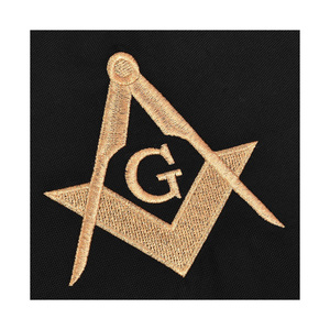 Master Mason Blue Lodge Apron <b>Case</b> Black Cordura Fabric Gold Embroidered Emblem Regalia Storage Hand Masonic Bag Handmade Formal - Product Image 6