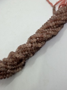 Cuentas facetadas de cuarzo fresa natural en forma de rondel, hilo de 16 pulgadas, gemas rosas para fabricación de joyas, venta al por mayor - Product Image 6