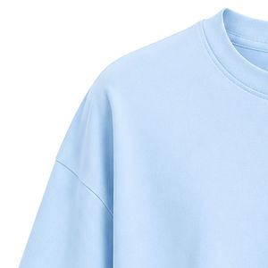 Sky Blue Graphic Crew Neck Tee with Embroidered Jack & Jill Crest Patch on Front and Large Circular Back Artwork Casual <b>Top</b> - Product Image 3