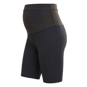 Ladies High Waisted Ribbed Biker <b>Shorts</b> <b>Stretch</b> Sports & Workout <b>Shorts</b> Private Label Available - Product Image 3