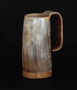 Taza vikinga de cuerno de búfalo hecha a mano logotipo y tamaños personalizados jarra de cerveza pulida regalo único y decoración rústica - Product Image 4