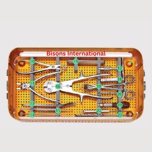 BISONS - Juego de Instrumentos Quirúrgicos Ortopédicos de Acero Inoxidable, Manuales, con Certificación CE ISO13485 DHS DCS - Product Image 1