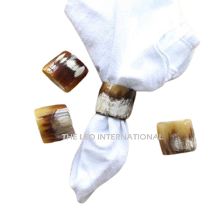 Round Shape Horn Napkin Ring High Quality <b>Table</b> <b>Top</b> <b>Decor</b> for Hotels Restaurants <b>Weddings</b> and Dining Parties Set of 4 - Product Image 2