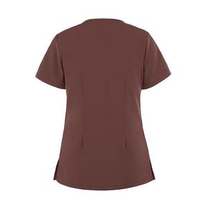 Durable Wholesale High Quality Nurse Uniform Jersey Fabric Breathable Summer Hospital <b>Scrubs</b> Customizable <b>Tops</b> For Women - Product Image 1
