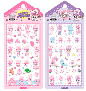 Set de Pegatinas de PVC Epoxi con Diseño de Conejito Esther, 1 de 2 Pegatinas Decorativas Kawaii Lindas y Duraderas para Niños, Regalo - Product Image 1