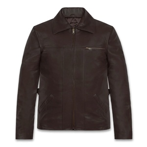 Customized Vintage Look Genuine <b>Leather</b> <b>Jacket</b> Washed Men's Winter <b>Jacket</b> <b>Real</b> <b>Leather</b> Motorcycle <b>Jacket</b> - Product Image 6