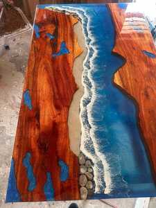 Modern Handmade Resin River <b>Table</b> Solid Wood Live Edge Dining Furniture Custom <b>Epoxy</b> <b>Table</b> for Luxury Home Villa Resort Hotel - Product Image 3