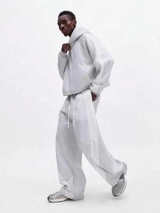 Conjunto Deportivo Unisex con Capucha, Holgado, con Hombros Caídos, Pantalones Deportivos Holgados con Bolsillos Laterales y Cierre con Cordón, Ropa Casual - Product Image 2