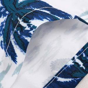 Shorts de bain pour hommes à imprimé palmiers, séchage rapide, taille élastique avec cordon de serrage, pour vacances d'été tropicales, vente en gros de maillots de bain - Product Image 5