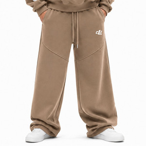 เสื้อสเวตเชิ้ตคอกลม Urban Utility Pocket พร้อมกางเกงขายาวทรงโค้ง แบรนด์สั่งทำพิเศษ ผ้าคอตตอนหนา GSM เสื้อฮู้ดดี้โอเวอร์ไซส์สีพื้น ชุดเซ็ตสีเดียว - Product Image 5