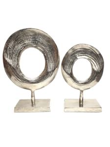 Bague décorative en aluminium Sculpture avec base en marbre faite à la main Sculpture personnalisée Grossiste indien - Product Image 2