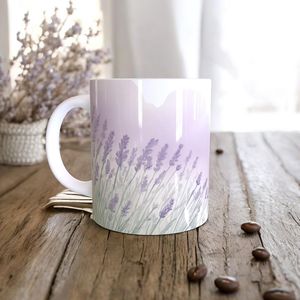 FENN Tasse à café en céramique blanche de style nordique, la plus vendue, avec lignes distinctives, personnalisable, vente en gros, idéale pour un cadeau - Product Image 1