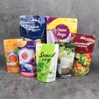 Sachets personnalisés imprimés de qualité alimentaire pour aliments secs, noix, fruits secs, sachets à fond plat pour mangues séchées