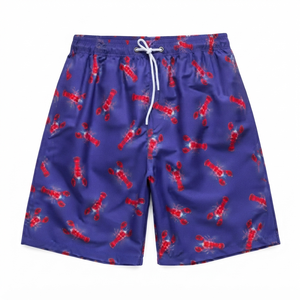 <b>Men's</b> Lobster Print Board Shorts Quick Dry Drawstring Casual Swim <b>Trunks</b> Yellow Red Pattern Short Length Wholesale rate - Product Image 6