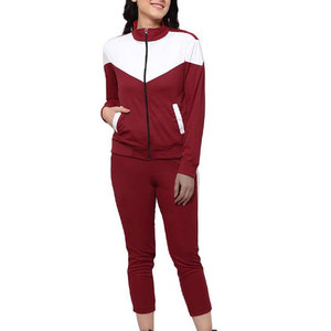 Women Two Piece Stand Collar Tracksuit <b>Zip</b> <b>Up</b> <b>Jacket</b> And Jogger Pants Casual Streetwear Wholesale Supplier - Product Image 1