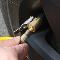 MAISOON Brass Locking Tire Inflator Chuck Heavy Duty Copper Air Nozzle Clip-On Quick Connect Adapter for Car Truck Bike