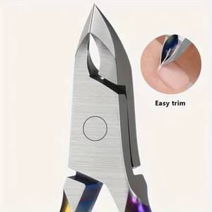 Coupe-ongles professionnel en acier inoxydable avec ressort, mâchoires plates de 12,5 mm, pour l'élimination des peaux mortes des doigts, usage adulte - Product Image 2
