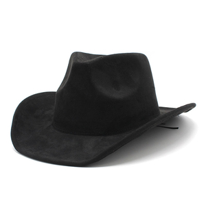 Chapeau de cowboy occidental à large bord en polyester pour la protection solaire, les voyages d'hiver, la randonnée, la pêche, le ranch, les activités de plein air et les fêtes - Product Image 1