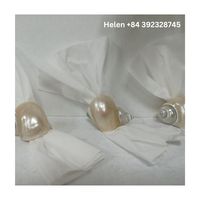 Anneaux de serviette en coquille de conque naturelle, design de luxe écologique, pour les fêtes, vaisselle la plus vendue 2025