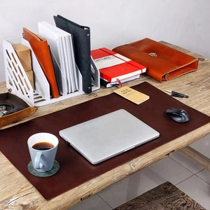 Tapis de bureau en cuir véritable personnalisé, grand tapis de souris carré, accessoires de décoration de bureau, nouveau modèle, protecteur de table LDP-0041B - Product Image 1