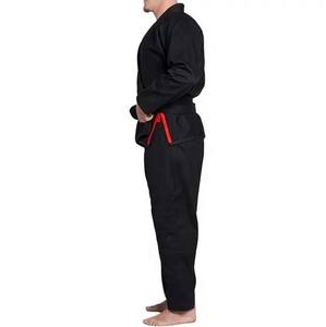 Kimono de Jiu-Jitsu Brésilien (BJJ) professionnel bleu, tissage perlé en coton, uniforme d'arts martiaux pour hommes avec ceinture noire - Product Image 2