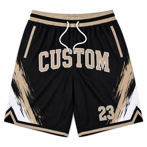 กางเกงบาสเก็ตบอลชายแบบสั่งทำพิเศษ มีเชือกผูก ป้องกันการยับ ผ้าถักแบบซับลิเมชั่น ตาข่าย ระบายอากาศ ชุดทีม ชุดฝึกซ้อม ชุดกีฬา - Product Image 6