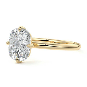 IGI Certified <b>Cushion</b> Cut Lab Grown Diamond Solitaire Engagement <b>Ring</b> 10K 14K 18K Gold 925 935 Silver Gold <b>Wedding</b> Party Jewelry - Product Image 3