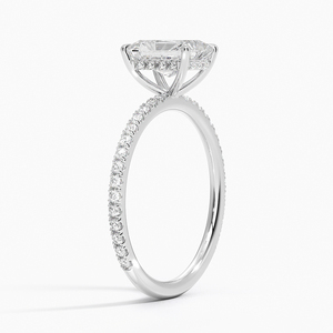 Anillo BOJ 0126 con Corte Radiante, Plata 925, Anillo Solitario de Lujo con Engaste de Puntas, Diamante de 2ct, Color D, VVS1, Moissanita, Certificado GRA - Product Image 2