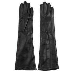 Guantes Largos de Cuero para Mujer Midnight Luxe, Guantes de Cuero con Tacto de Terciopelo, Guantes Largos de Cuero de Elegancia Élite para Mujer - Product Image 4