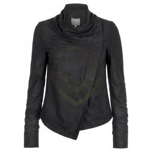 Veste en cuir véritable pour femmes de haute qualité, design tendance et ajusté, vente en gros de vestes en cuir pour femmes - Product Image 3
