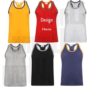 Logo personnalisé Débardeur côtelé pour hommes respirant en coton tricoté à manches courtes Style décontracté grande taille XL vente en gros directe d'usine - Product Image 3